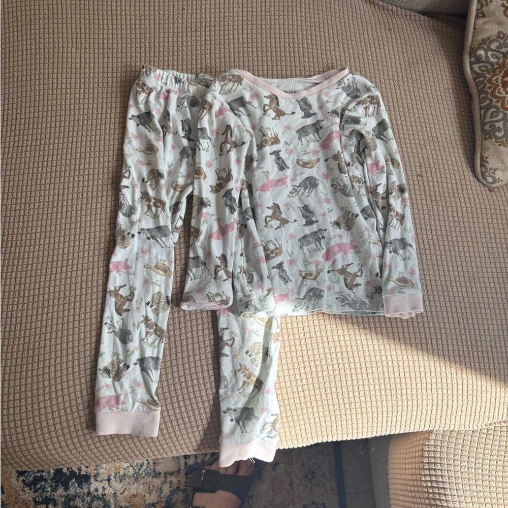 Burt's Bees Baby pajama set pjs farm animal pic horse farming